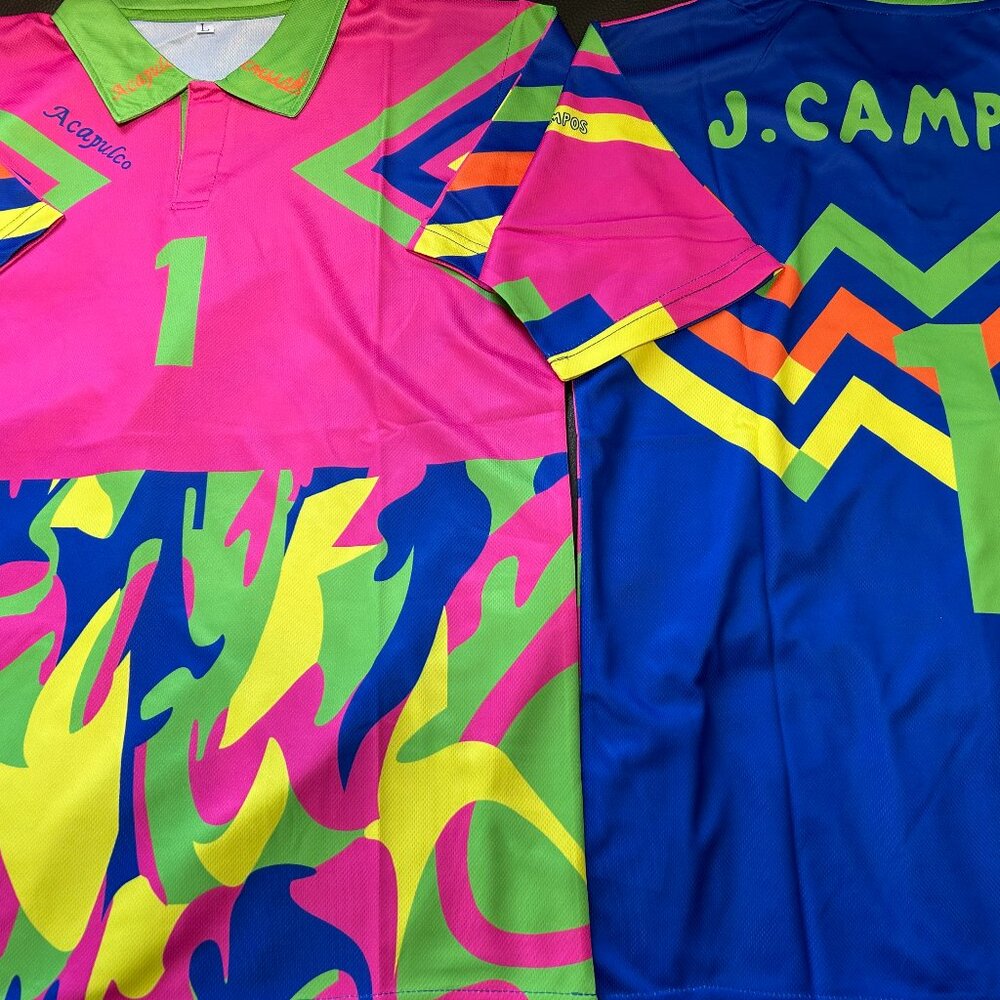 1990s MEXICO JORGE CAMPOS RETRO Nat'l Team Men's JERSEY Sz M,L,XL,2XL New w tags - Picture 4 of 7